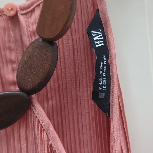 NWOT ZARA wood bead halter dress - Picture 7 of 8